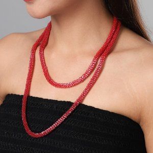 NEW Glass Seed Beaded Necklace